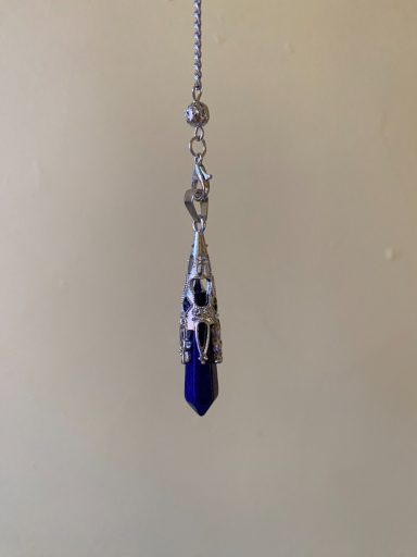 Blue Dyed Agate Pendulum