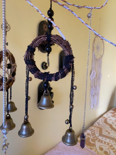 Witches bells with black lace